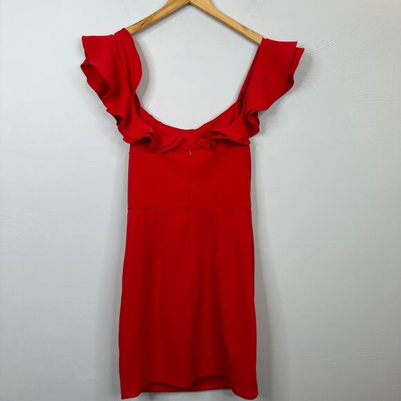 Lulus Dance Floor Diva Red Ruffled Bodycon Dress - Picture 8 of 9